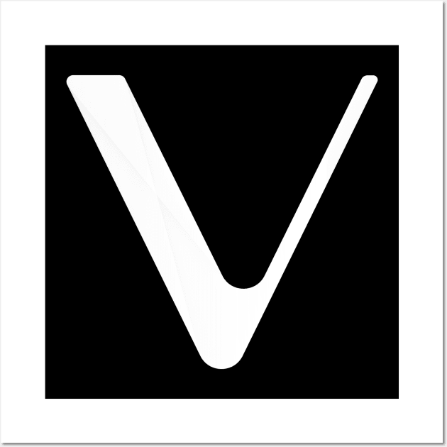 VeChain (VET) White/Grey Logo Wall Art by cryptogeek